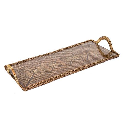 Calaisio Rectangular Tray w/ Glass Bottom, Large