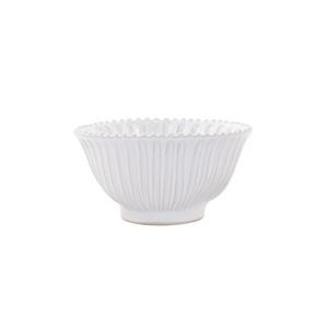 Vietri Incanto Stone White Stripe Serving Bowl, Small