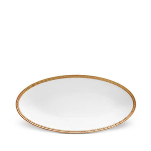 L'Objet Soie Tressée Gold Oval Platter Small