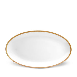 L'Objet Soie Tressée Gold Oval Platter Large