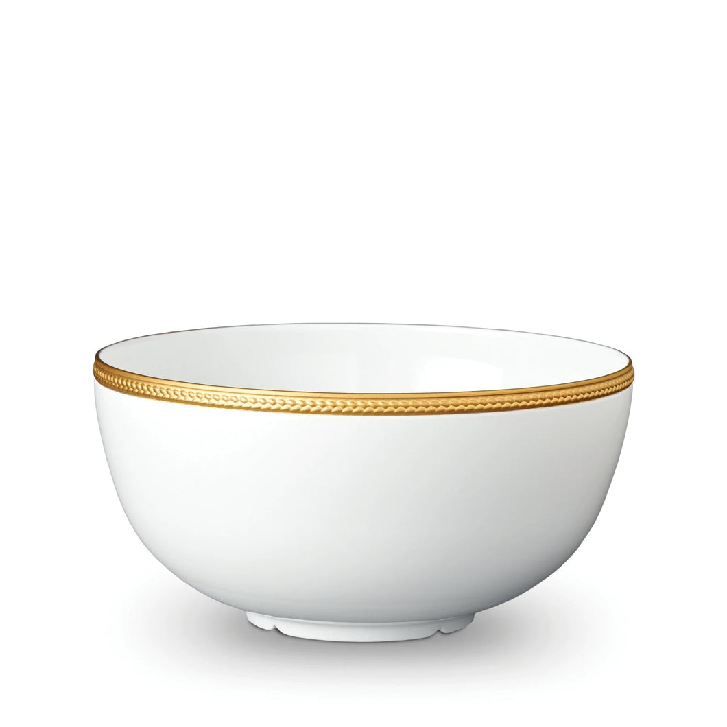 L'Objet Soie Tressée Gold Serving Bowl