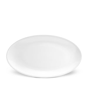 L'Objet Soie Tressée White Oval Platter Large