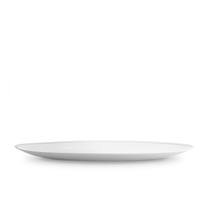 L'Objet Soie Tressée White Oval Platter Large