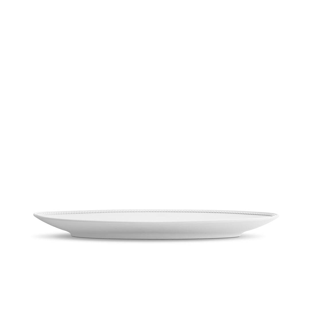 L'Objet Soie Tressée White Oval Platter Small