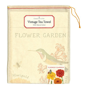 Flower Garden Tea Towel
