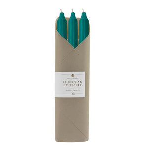 Turquoise 12" Taper Candles