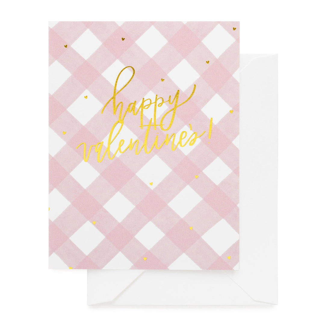 Gingham Valentine Card