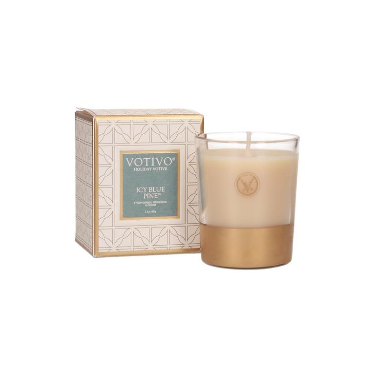 Votivo Holiday Icy Blue Pine Votive Candle