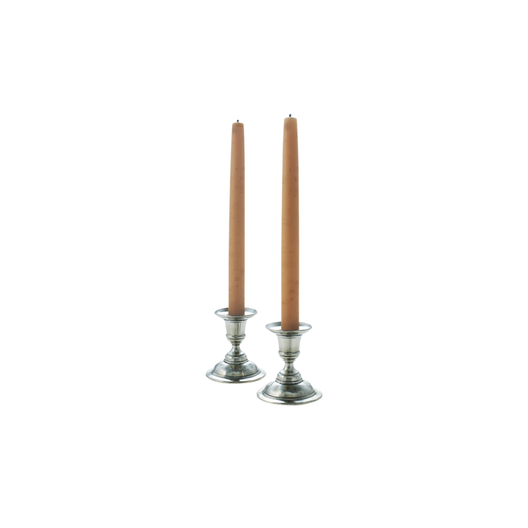 Match Pewter Short Candlestick, Pair