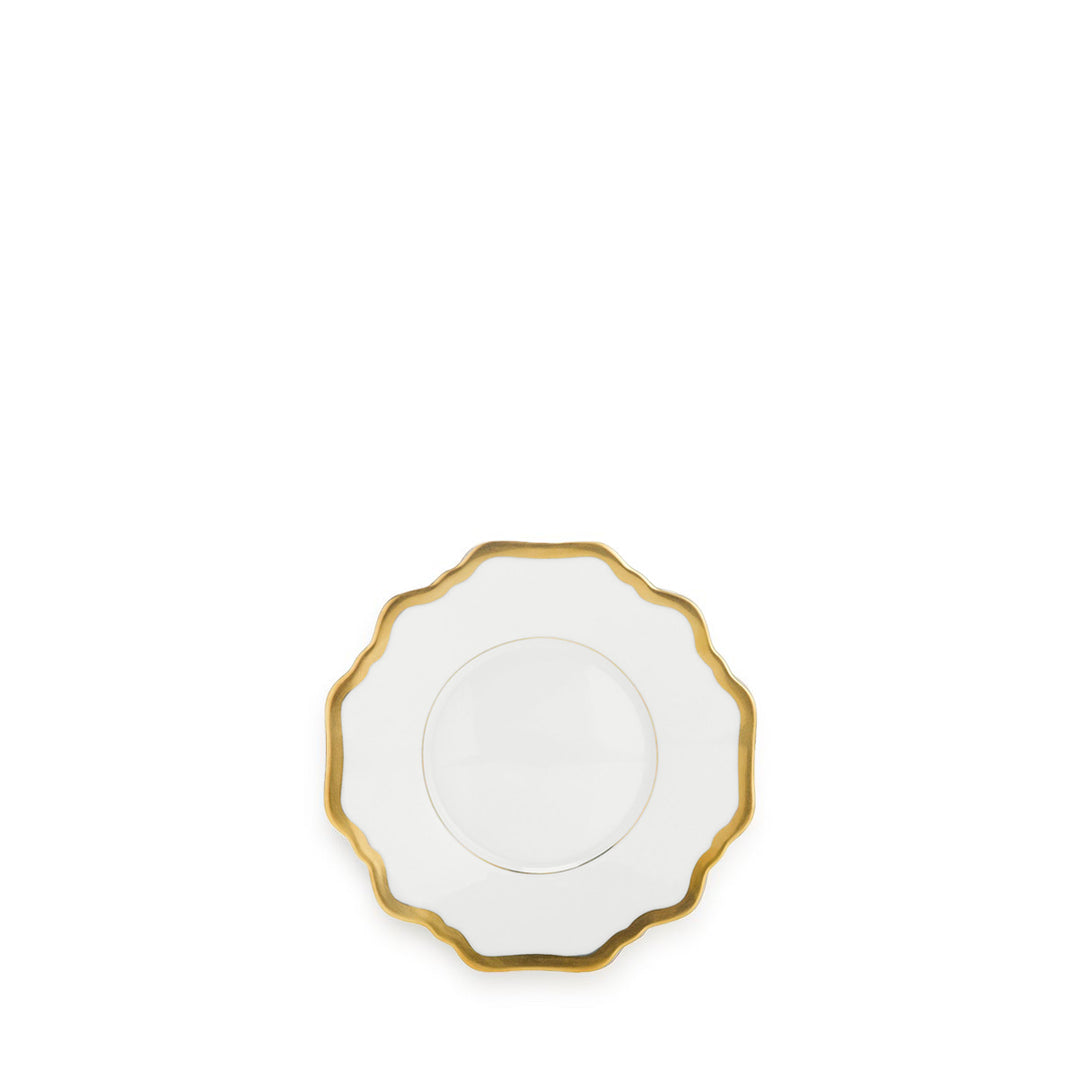 Anna Weatherley Antique White & Gold Saucer