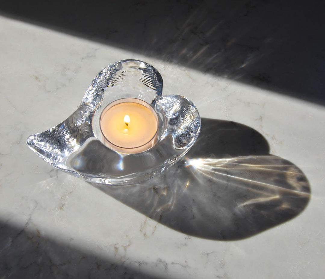 Simon Pearce Twist Heart Tealight in Gift Box candle