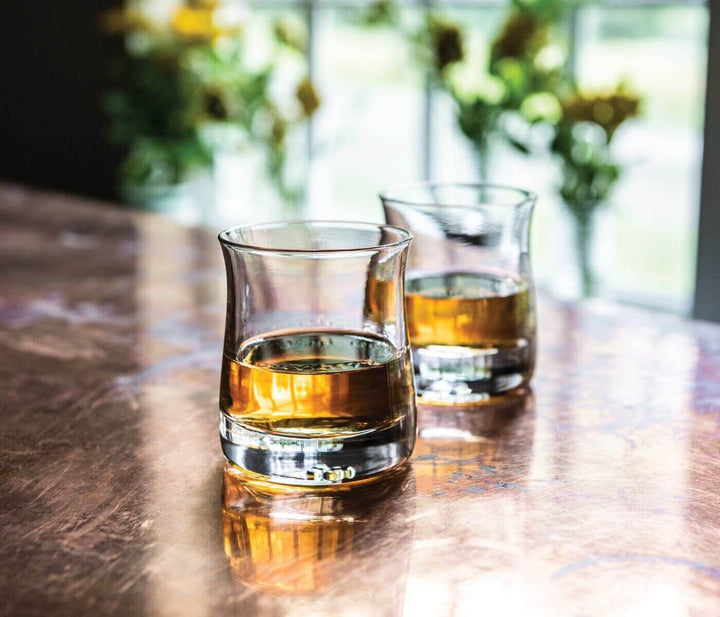 Simon Pearce Shoreham Whiskey on table