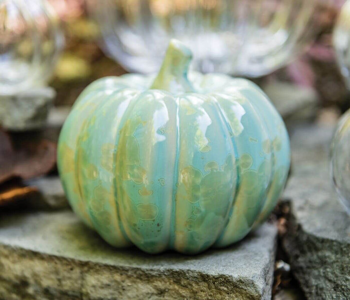 Simon Pearce Jade Crystalline Pumpkin, Large