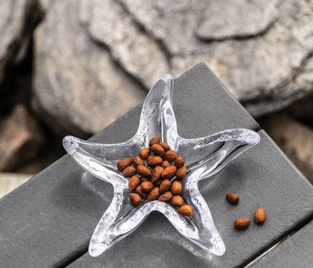 Simon Pearce Starfish Dish with almonds