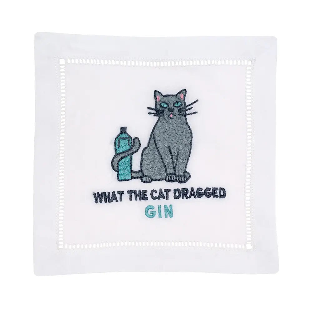 What The Cat Dragged Gin Cocktail Napkins