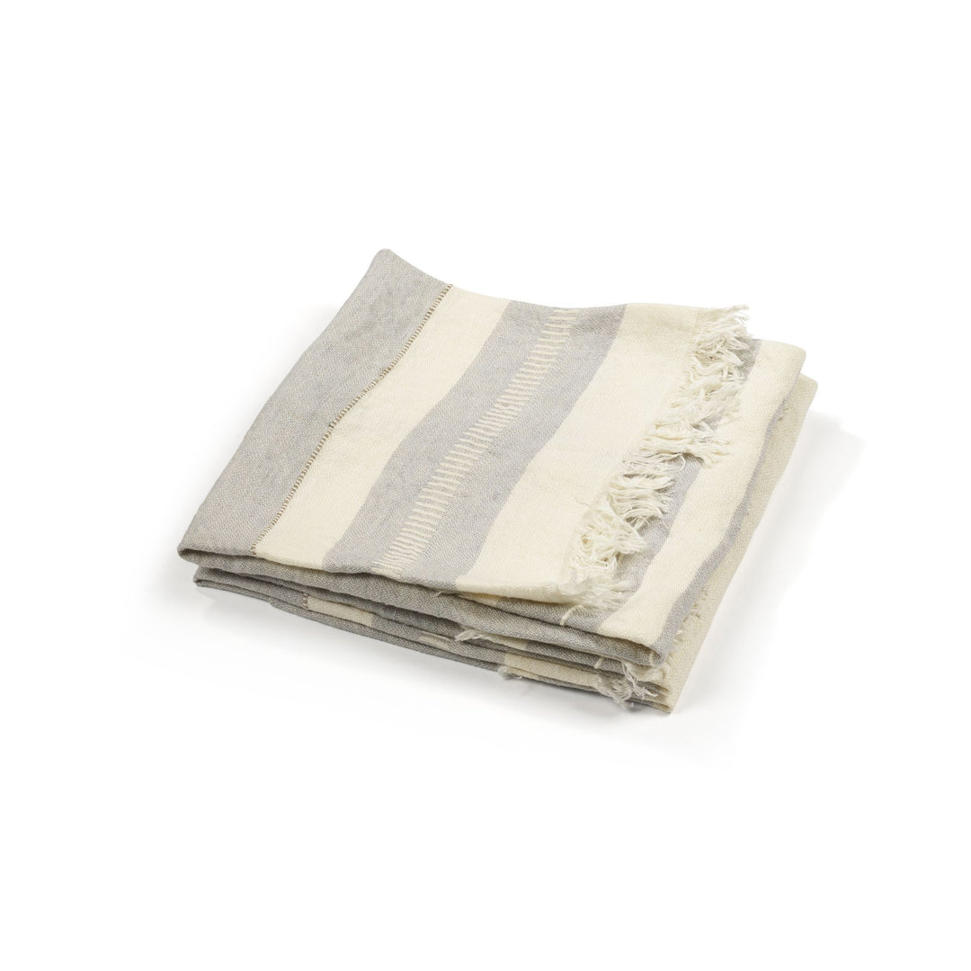 The Belgian Gent Gray Stripe Guest Towel