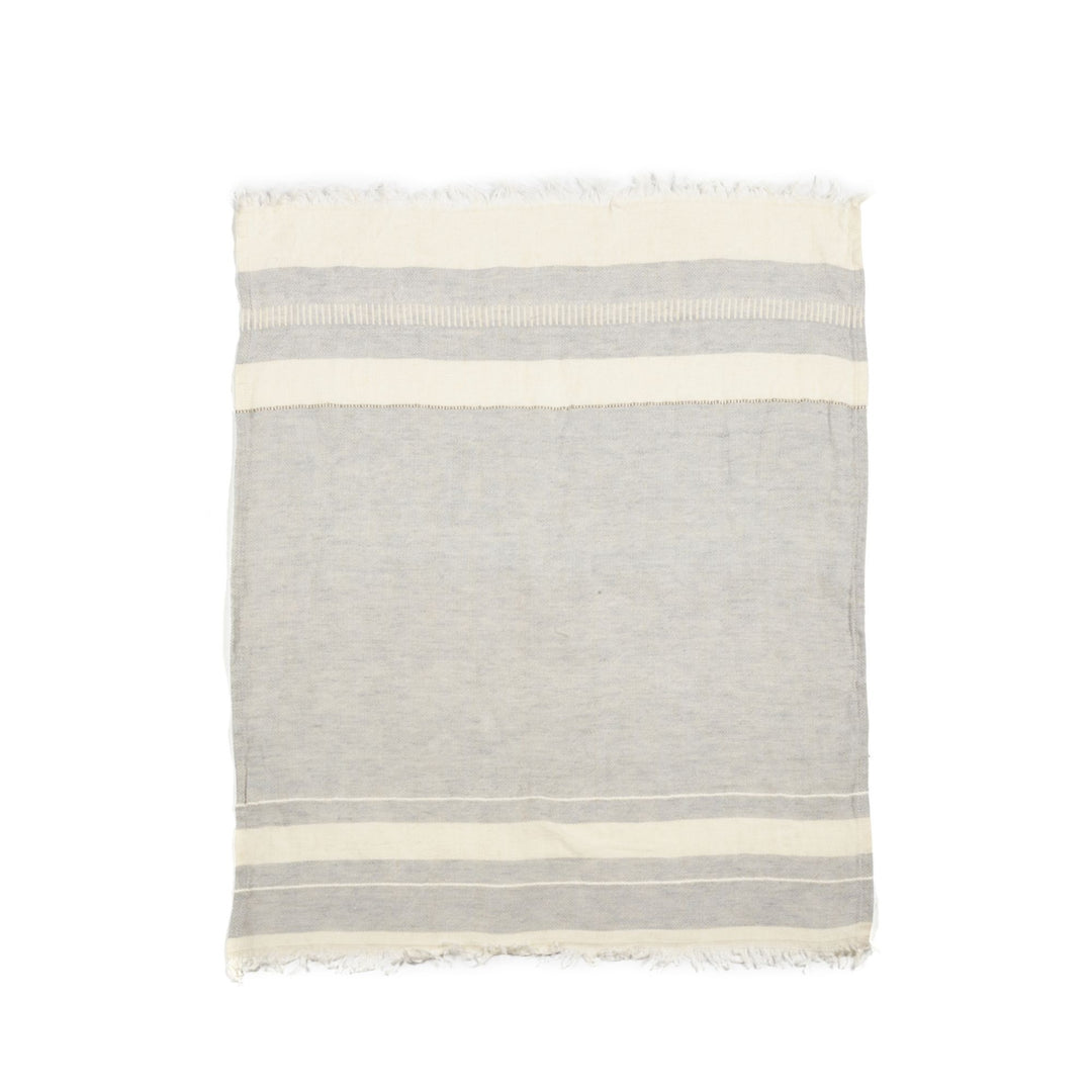 The Belgian Gent Gray Stripe Guest Towel