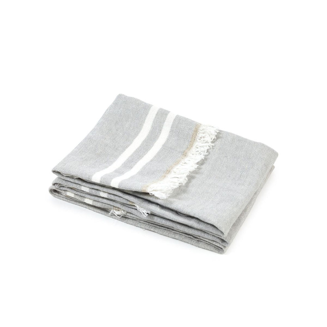 The Belgian Gray Stripe Guest Towel