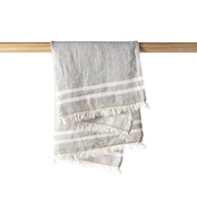 Load image into Gallery viewer, The Belgian Gray Stripe Guest Towel
