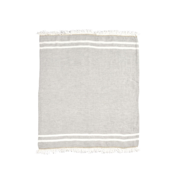 The Belgian Gray Stripe Guest Towel