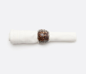 Olivia Tiger Cowrie Shell Napkin Ring