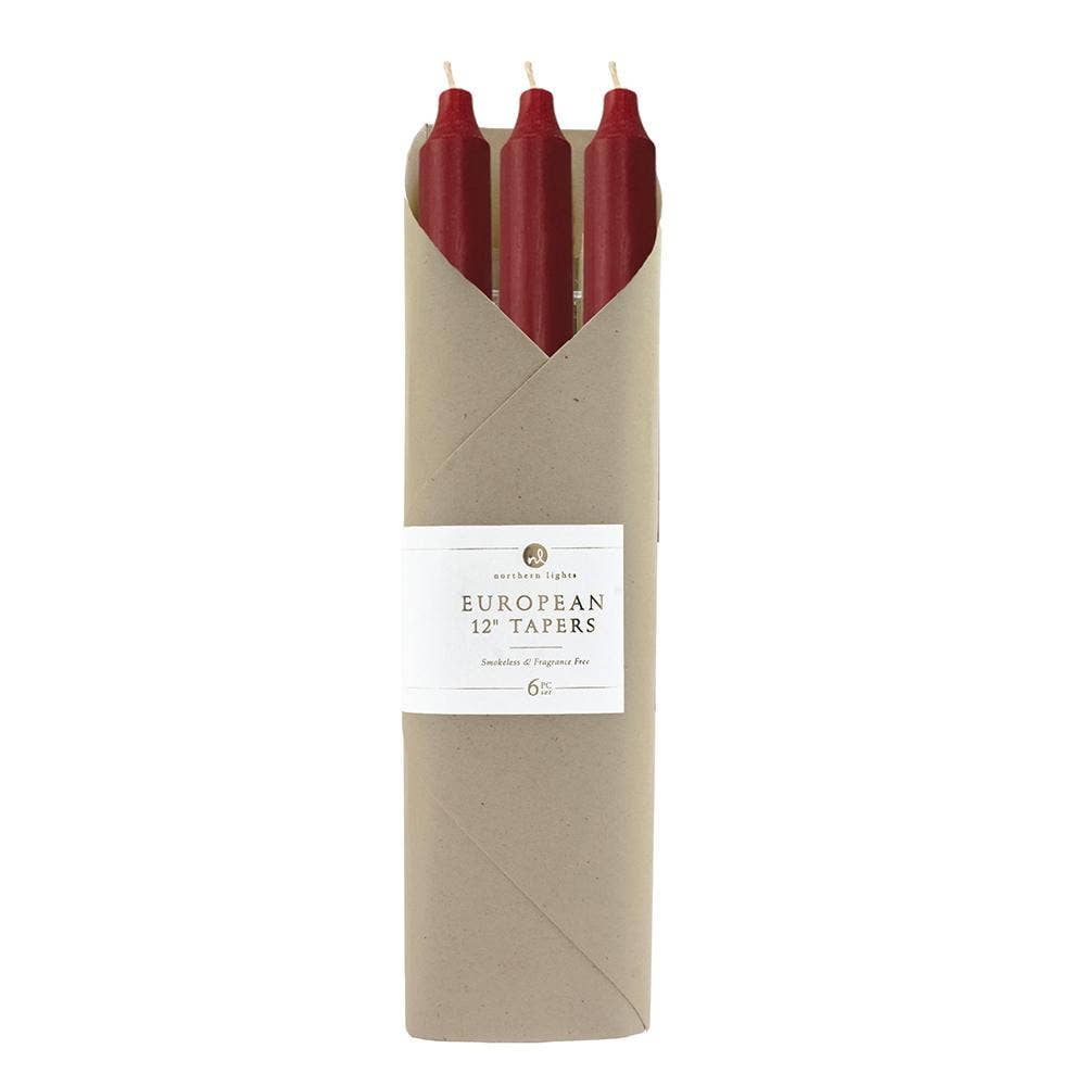 Bordeaux 12" Taper Candles