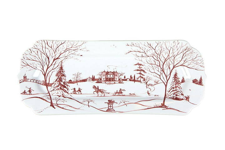 Juliska Country Estate Winter Frolic Ruby Hostess Tray