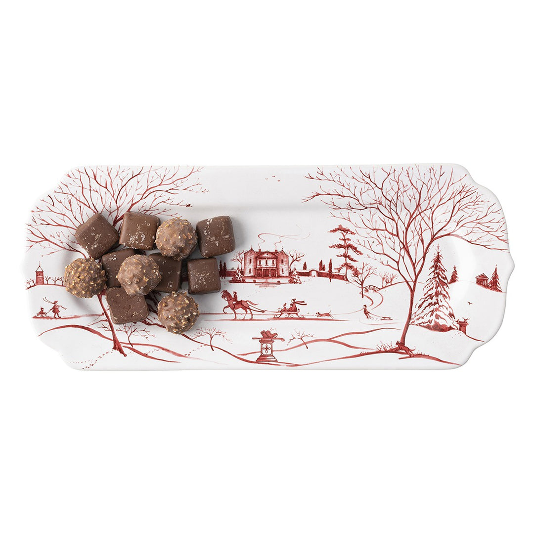 Juliska Country Estate Winter Frolic Ruby Hostess Tray