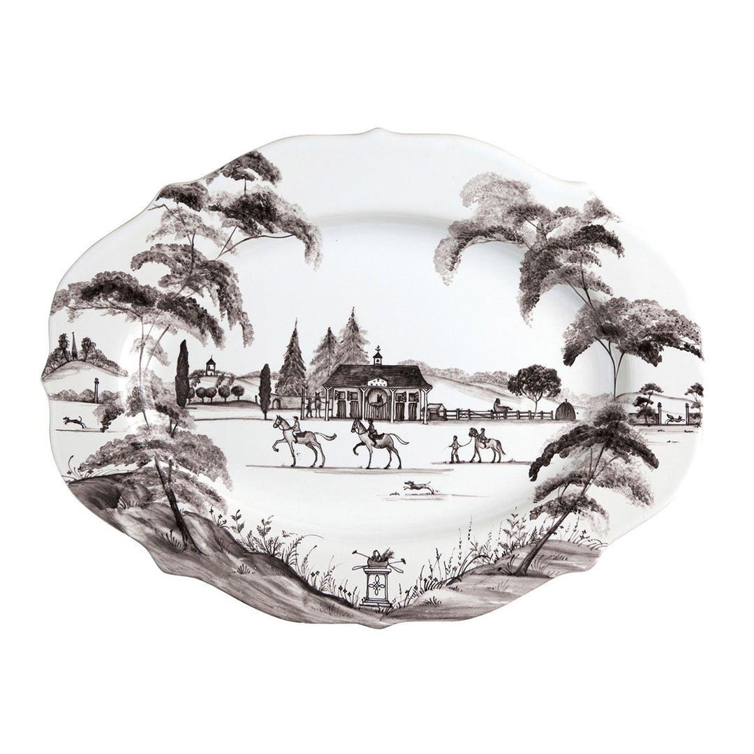 Juliska Country Estate Flint Serving Platter 15"