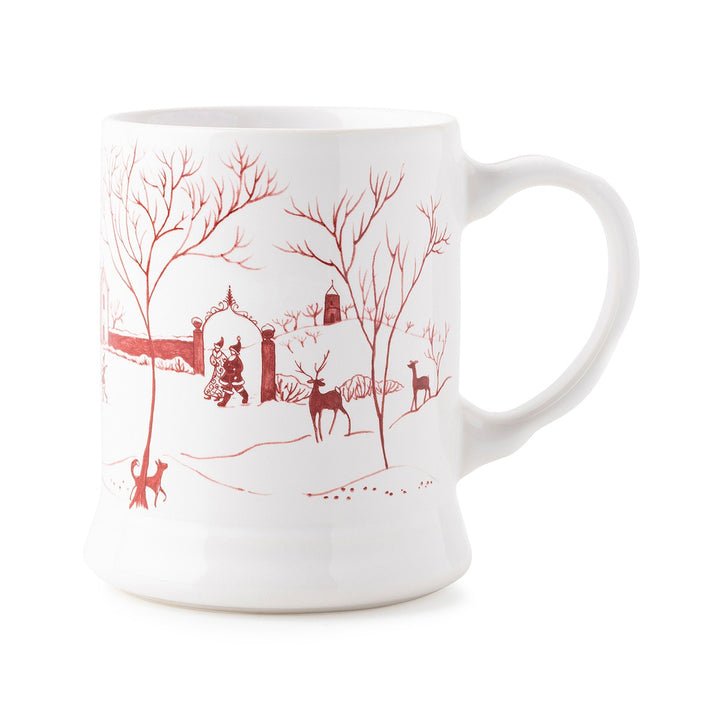 Juliska Country Estate Winter Frolic Ruby Mr. & Mrs. Claus Mug