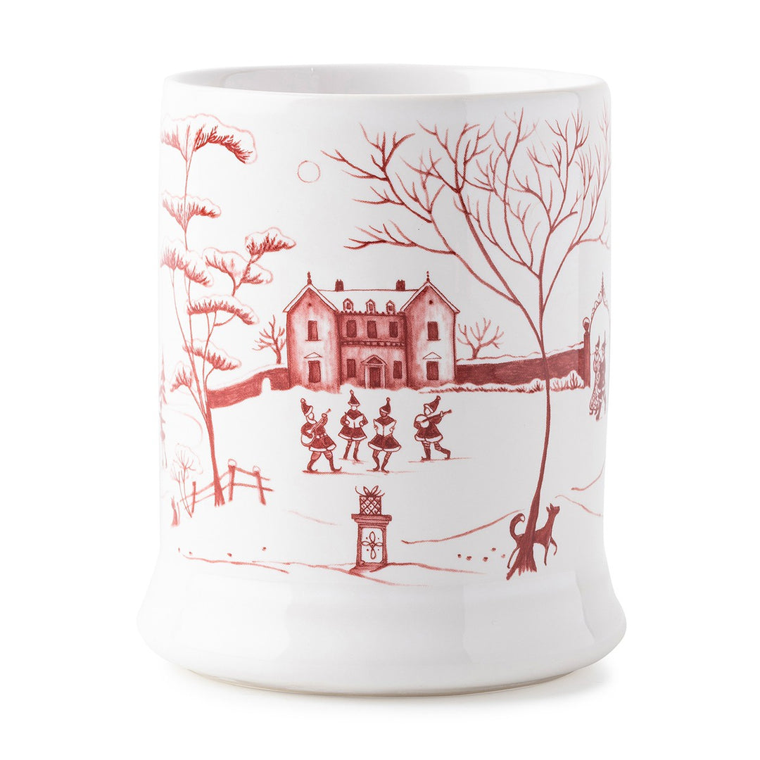 Juliska Country Estate Winter Frolic Ruby Mr. & Mrs. Claus Mug