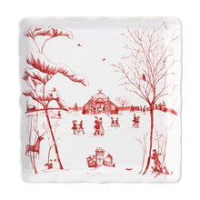 Load image into Gallery viewer, Juliska Country Estate Winter Frolic Ruby Sweets Tray &quot;Mr. &amp; Mrs. Claus&quot;
