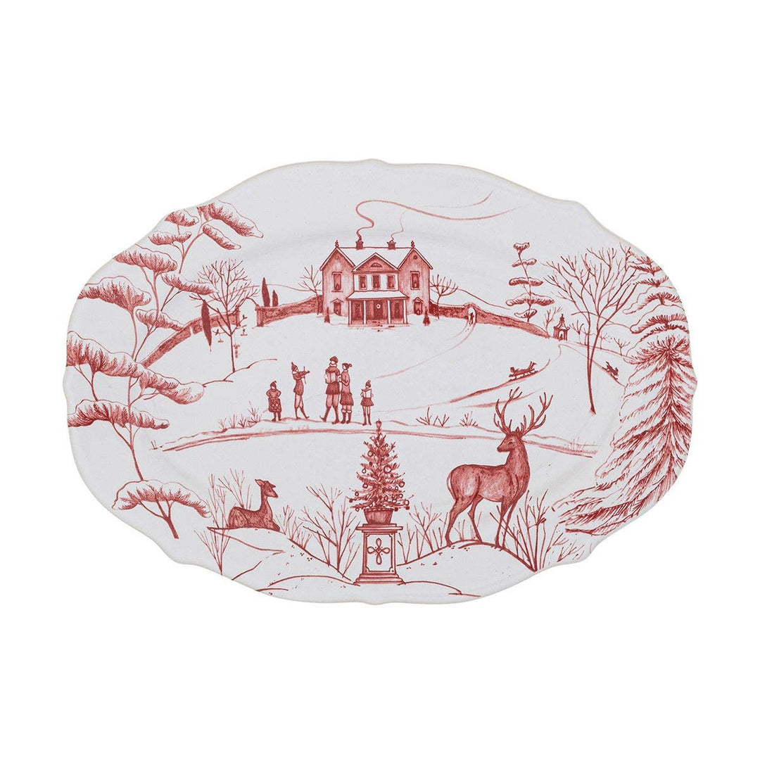 Juliska Country Estate Winter Frolic Ruby Tray 8"