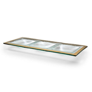 Annieglass Roman Antique 3 Section Tray