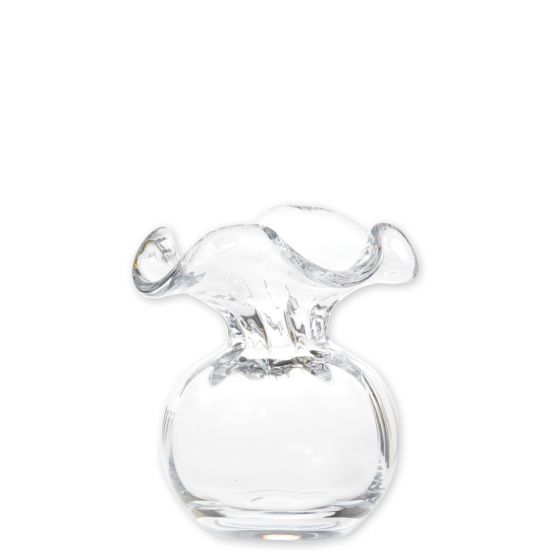 Vietri Hibiscus Glass Clear Bud Vase