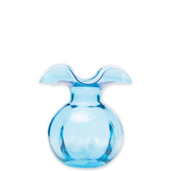 Vietri Hibiscus Glass Aqua Bud Vase