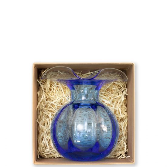 Vietri Hibiscus Glass Cobalt Bud Vase