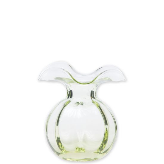 Vietri Hibiscus Glass Green Bud Vase