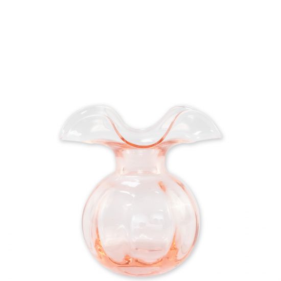 Vietri Hibiscus Glass Pink Bud Vase