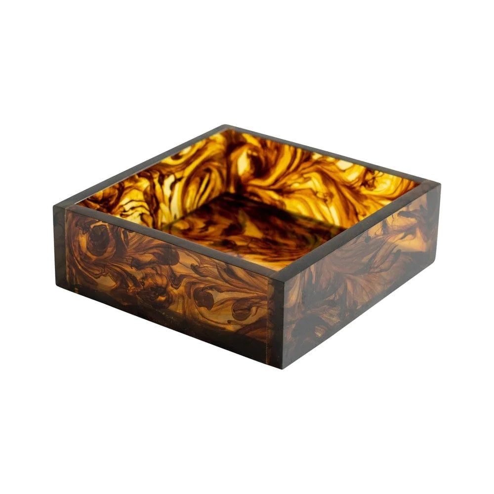 Tortoiseshell Resin Cocktail Napkin Holder