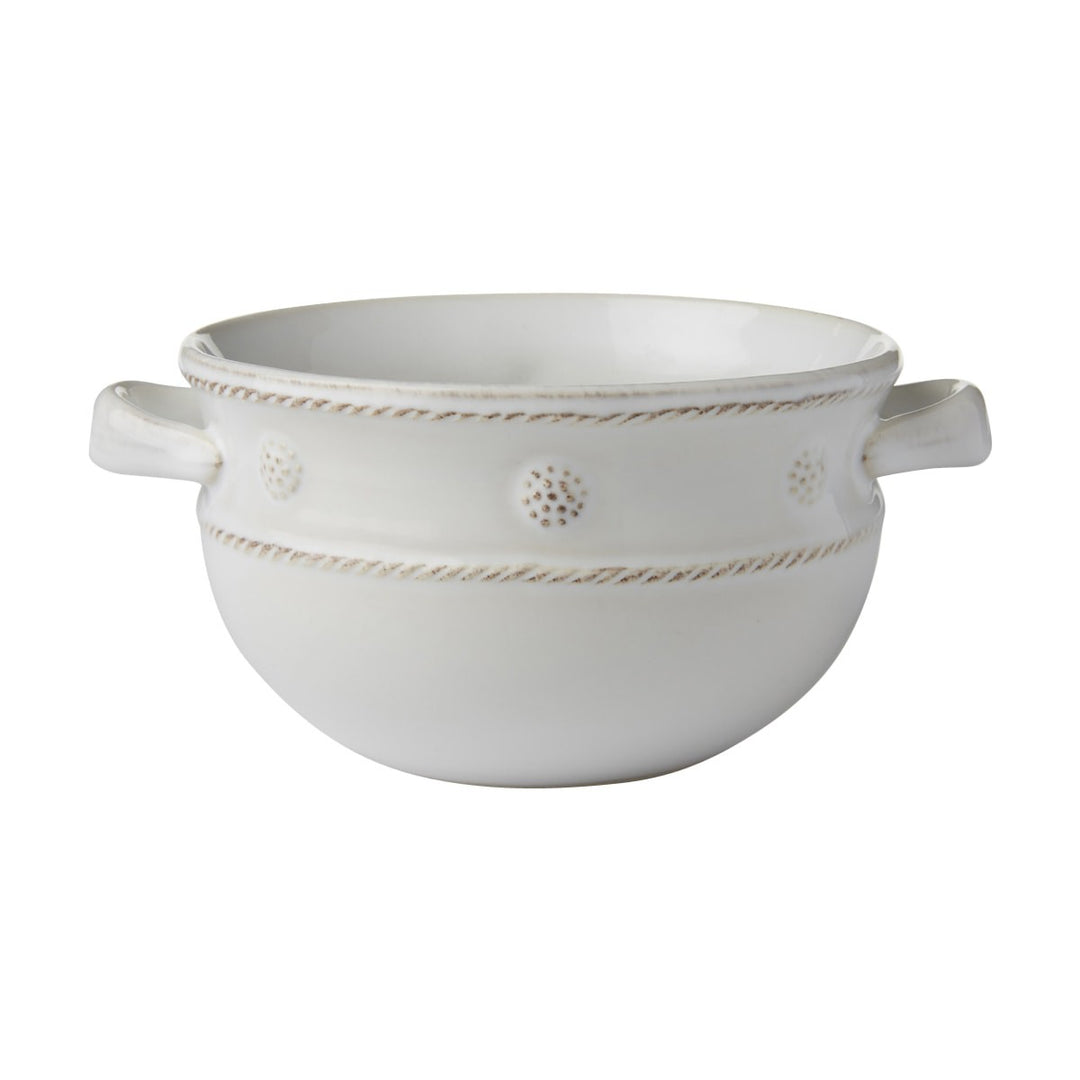 Juliska Berry & Thread Whitewash Handled Soup / Chili Bowl