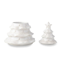 Load image into Gallery viewer, Juliska Berry &amp; Thread Whitewash Christmas Tree Cookie Jar
