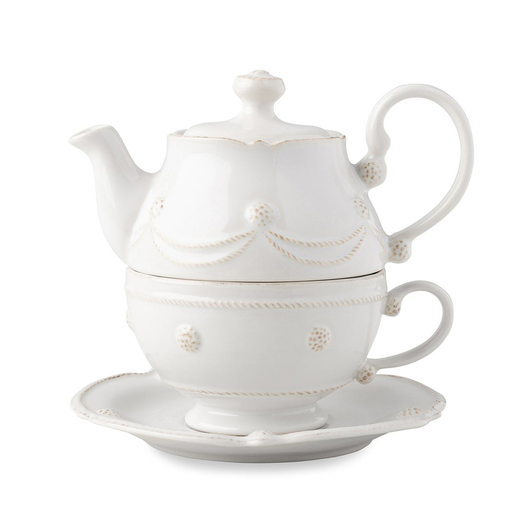 Juliska Berry & Thread Whitewash Tea for One Tea Pot