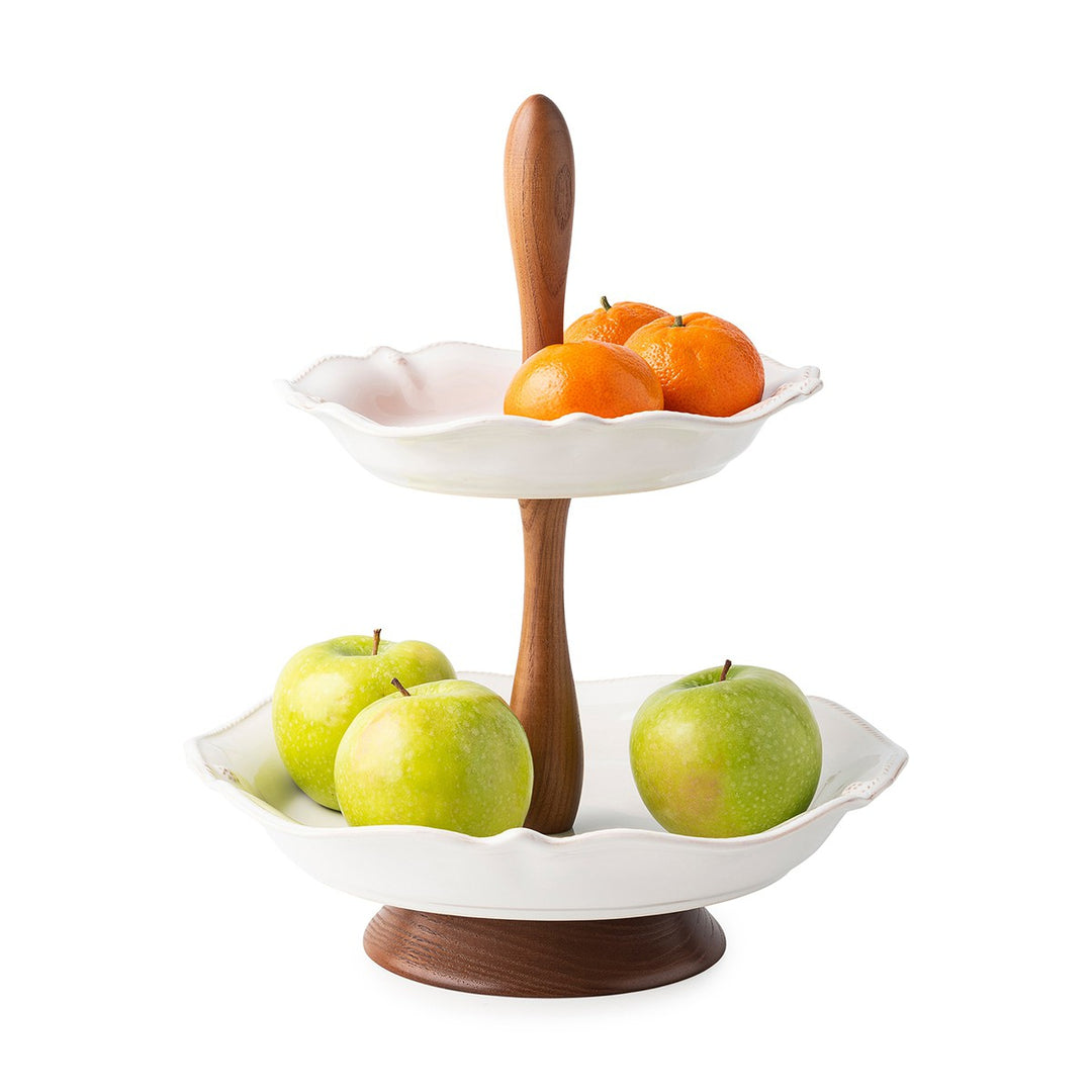 Juliska Berry & Thread Whitewash Tiered Serving Stand