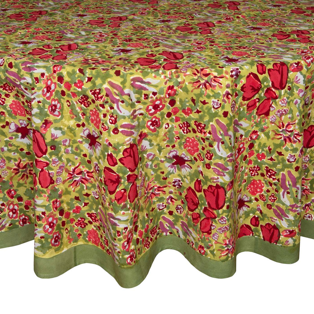 Jardin Red & Green Tablecloth