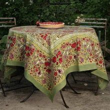 Load image into Gallery viewer, Jardin Red &amp; Green Tablecloth
