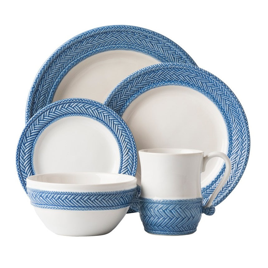 Juliska Le Panier White / Delft Blue 5 Piece Place Setting