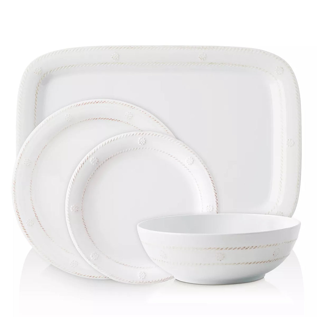Juliska Berry & Thread Melamine Whitewash 4 Piece Set