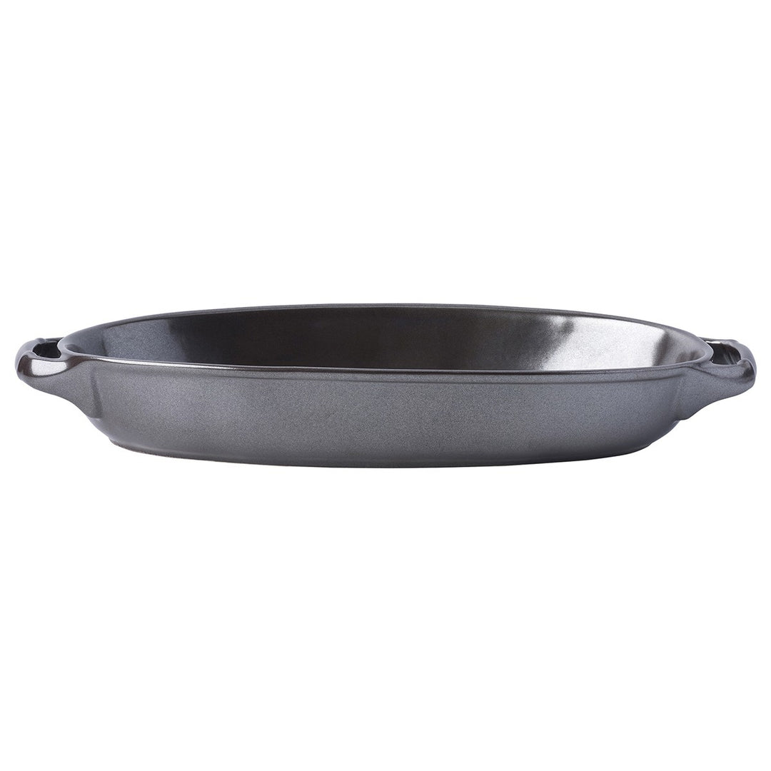 Juliska Pewter Stoneware Shallow Baker, Large