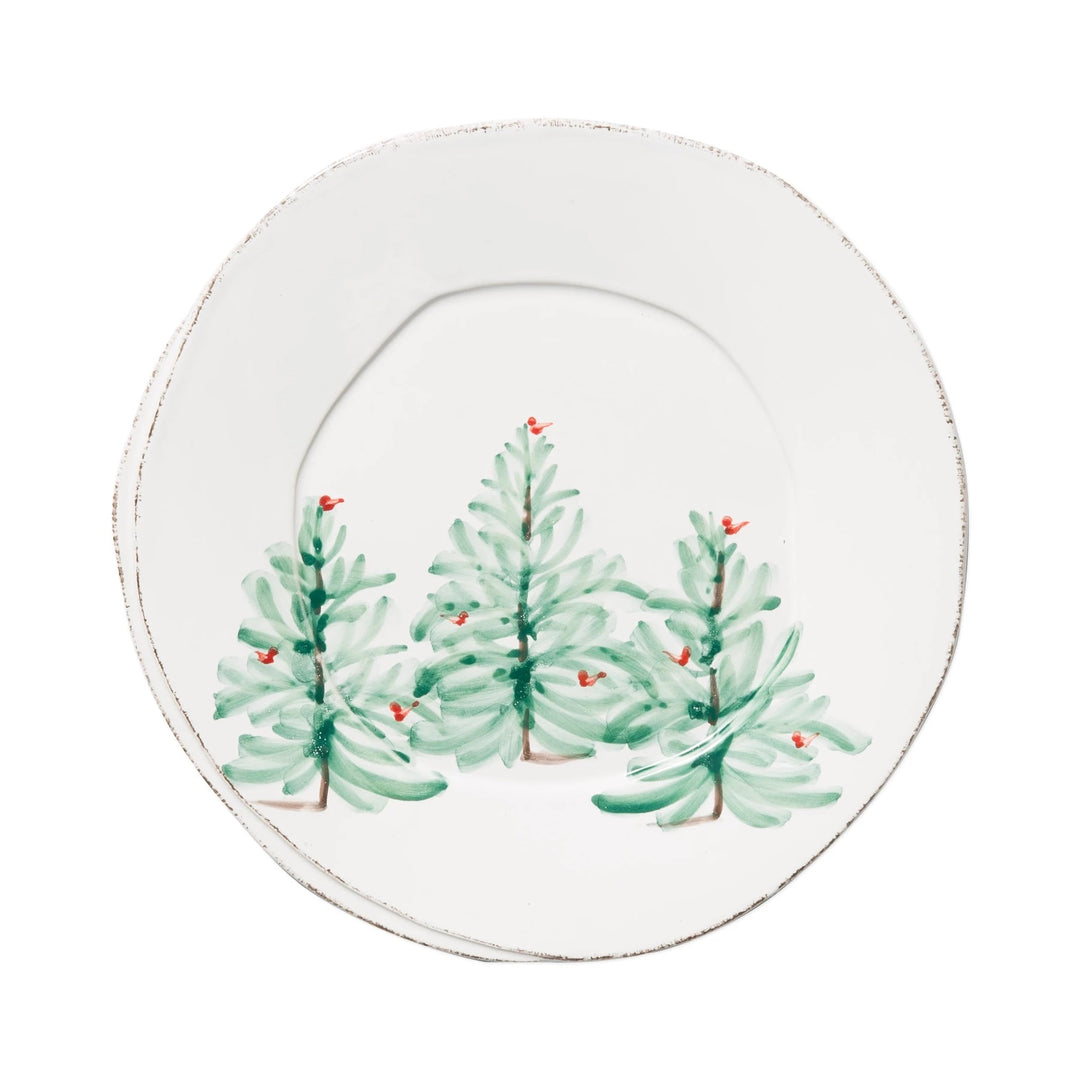 Vietri Lastra Holiday European Dinner Plate